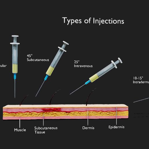 💉 Types of Injections With Animation・ 3D File for ・Cults