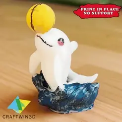 Gif.gif 🌊 Playful Dolphin Model! 🐬🎾 Print in place no supports with water and ball