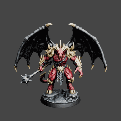 Winged Archdemon Battlelord Miniature
