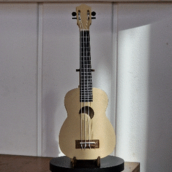 mini-ukulele-gif.gif Free STL file Mini Ukulele・3D print design to download