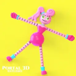 MODELO.gif STL file Flexy mommy long legs / Articulated Flexy mommy long legs・3D printing idea to download, Portal_3D_Estudio