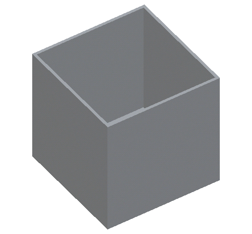 Minimalist Square Organizer Box - Simple 3D Printable Storage Container