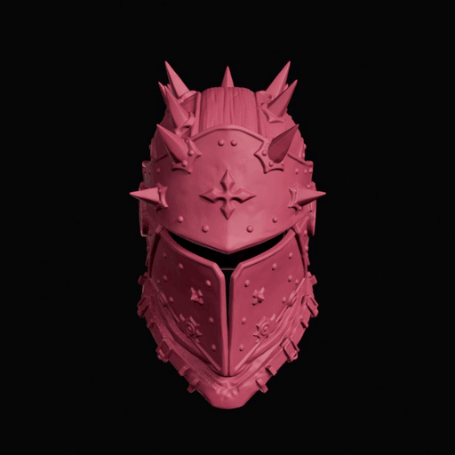 Spiked Crusader Great Helmet Model