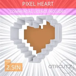 Pixel_Heart~2.5in.gif Pixel Heart Cookie Cutter 2.5in / 6.4cm