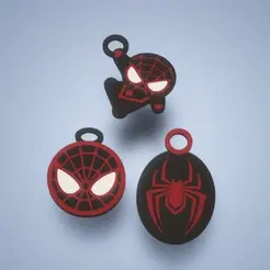 Miles.gif STL-Datei Spiderman Miles Morales Schlüsselanhänger・3D-druckbares Modell zum Herunterladen