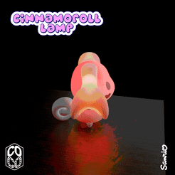 dark.gif Файл STL Cinnamoroll Lamp SANRIO・Дизайн 3D принтера для загрузки