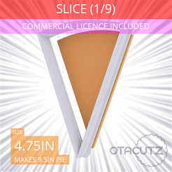 1-9_Of_Pie~4.75in.gif 3D file Slice (1∕9) of Pie Cookie Cutter 4.75in / 12.1cm・Model to download and 3D print