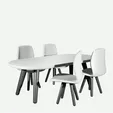 0001-0300-ezgif.com-video-to-gif-converter.gif Modern Dining Table With 4 Chairs 1/12 Scale