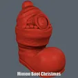 Minion Boot Christmas.gif Minion Boot Christmas (Easy print no support)