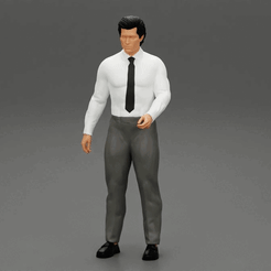 1-4.gif Fichier 3D Homme d'affaires sans veste Modèle d'impression 3D・Idée pour impression 3D à télécharger, 3DGeshaft