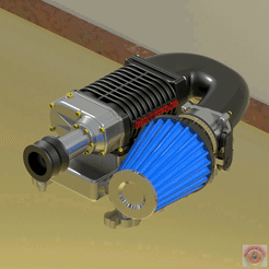 ___Whipple_Coyote.gif STL file FORD COYOTE 5.0 V8 SUPERCHARGER WHIPPLE- ENGINE・3D printable model to download