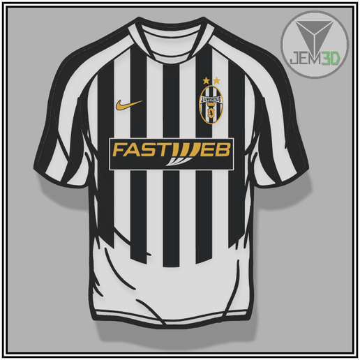 JUVENTUS 03/04 T-SHIRT DECORATION INCLUDES KEYCHAIN (NO AMS)