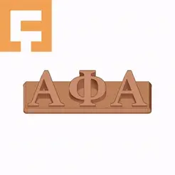 Alpha_Phi_Alpha.gif STL file Alpha Phi Sorority ( ΑΦ ) 3D Nametag・3D printing design to download, Corlu3d