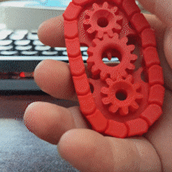 video.gif Download STL file Chain and Gears Fidget Spinner • Template to 3D print, Caaarrrllllll