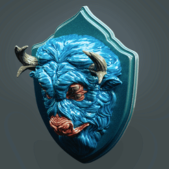444.gif Bison Inspired Wall Demon Head