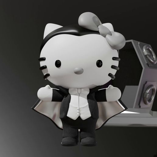 KITTY-DRACULA-LUGOSI-01.mp4 CLASSIC KITTY - DRACULA 1931 (WITH COFFIN)