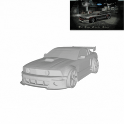 Diseño-sin-título.gif Fichier STL Ford Mustang GT NEEDED FOR SPEED Bijoux les plus recherchés・Objet imprimable en 3D à télécharger