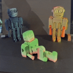 ArtiBot-Intro-Shifted.gif ArtiBot - Articulated robot, unique futuristic vintage sci-fi design, swappable arms