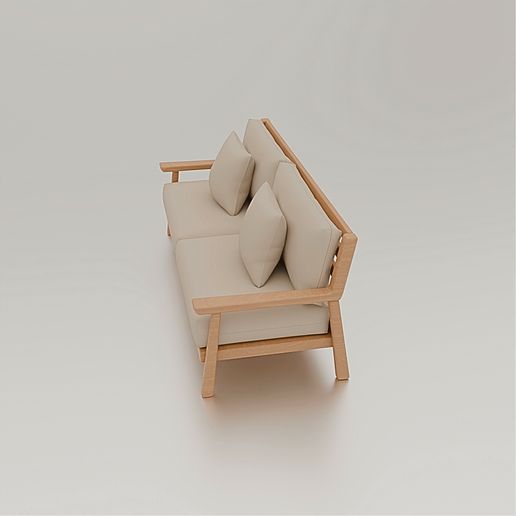 dolap-1.mp4 1/12 Scale Modern Miniature Sofa STL File for 3D Printing, Dollhouse Couch Digital Download, Diorama Furniture Accessory