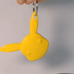 Pikachu-AirTag-keychain.gif Fichier STL Porte-clés Pikachu AirTag・Modèle à télécharger et à imprimer en 3D