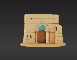 Alien Bar Entrance Diorama - Backdrop for Sci-Fi Collectors 3D model