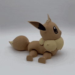 IMG_0920-1.gif STL file 133- Evoli / Eevee articulated・3D print design to download