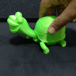 20210603_083218-1622720448888.gif STL file Flexi print turtle tortoise jabuti smiling・3D print design to download, TRex
