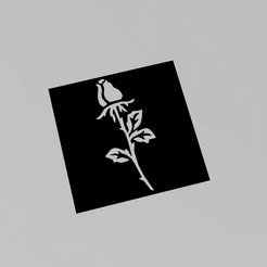 rose-03.gif Fichier STL pochoir rose・Idée pour impression 3D à télécharger