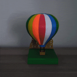 GIF-230627_214207.gif STL file HOT AIR BALLOON (LIGHTED)・3D printing template to download