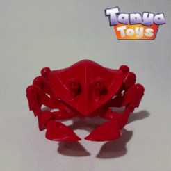 Crab-TToys.gif STL file Nice Flexi Crab・3D print object to download, TANYATOYS