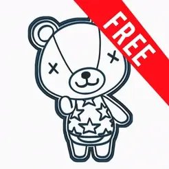 GIF-FREE.gif Free STL file PATCHES - COOKIE CUTTER / ANIMAL CROSSING・3D print object to download