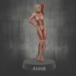 annie22.gif STL file Female titan from aot - attack on titan sexy omg・3D print model to download, tuanmttl