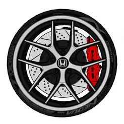 Хонда-NSX-2-wheels-with-mount.gif Fichier STL Roues de la Honda NSX・Plan pour impression 3D à télécharger