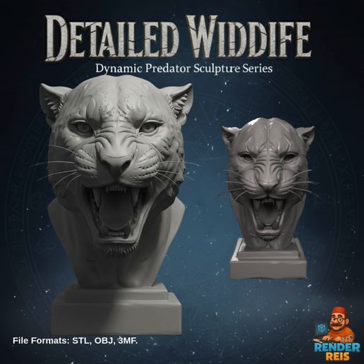 01.mp4 Fureur anatomique : série de sculptures numériques hyper-détaillées sur la faune et la flore sauvages