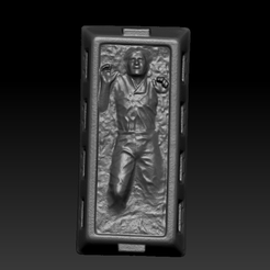 han carbonita.gif Download file Star Wars .stl Han Solo Carbonite .3D action figure .OBJ Kenner style. • 3D printable design, DESERT-OCTOPUS