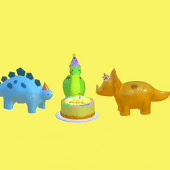 Dinoparty.gif STL file Dinoparty・3D printable model to download
