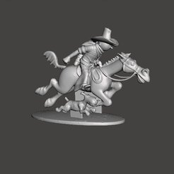 GIF.gif STL file TINTIN IN AMERICA COWBOY HORS AND MILU・3D print design to download