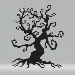 122-wall.gif STL-Datei Halloween Dekoration - Wandkunst - 122・3D-druckbare Vorlage zum herunterladen