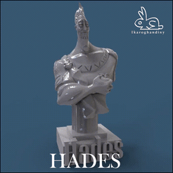 Hades-by-Ikaro-Ghandiny.gif OBJ file Hades bust・3D printer model to download