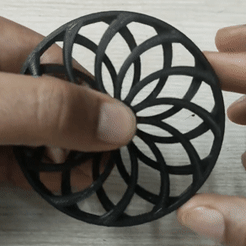 Double_fidget_spinner_v4_cropped.gif STL file Kinetic Sculpture fidget spinner flower・Model to download and 3D print, Amit_Jain