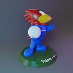 Footix.gif Файл STL Талисман чемпионата мира по футболу Франция 1998 Футикс・Дизайн 3D принтера для загрузки