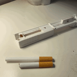tubeuse.gif STL file TUBEUSE ECONOMY Cigarette tobacco machine Shortened economy silver tube machine・3D printer model to download