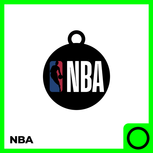 PACK NBA Keychain 3D Model – Basketball Logo Keyring