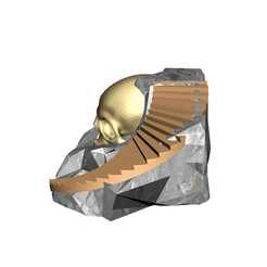 STAIR-SKULL.gif Бесплатный STL файл Stair skull・Шаблон для 3D-печати для загрузки, Artkhudos