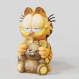 Garfield-V2.gif Garfield version 3 sitting pose- Christmas - cat-standing pose-FANART FIGURINE