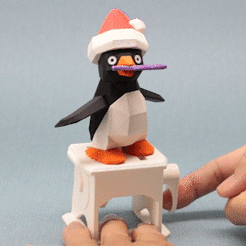 Walking-penguin-4s.gif Fichier STL Manchot marcheur (Automata)・Plan imprimable en 3D à télécharger