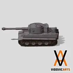 TigerL.gif STL file Panzerkampfwagen VI Ausführung H Tiger German Tank・Design to download and 3D print, VidovicArts