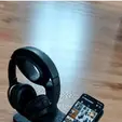 20230917_111222.gif HEADPHONE STAND WITH PHONE STAND - Model 2 - 2 Versions