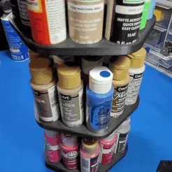 demo.gif Free STL file Rotating Acrylic Paint Storage・3D print model to download