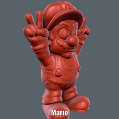 Mario.gif Файл STL Марио (легкая печать без поддержки)・Идея 3D-печати для скачивания, Alsamen